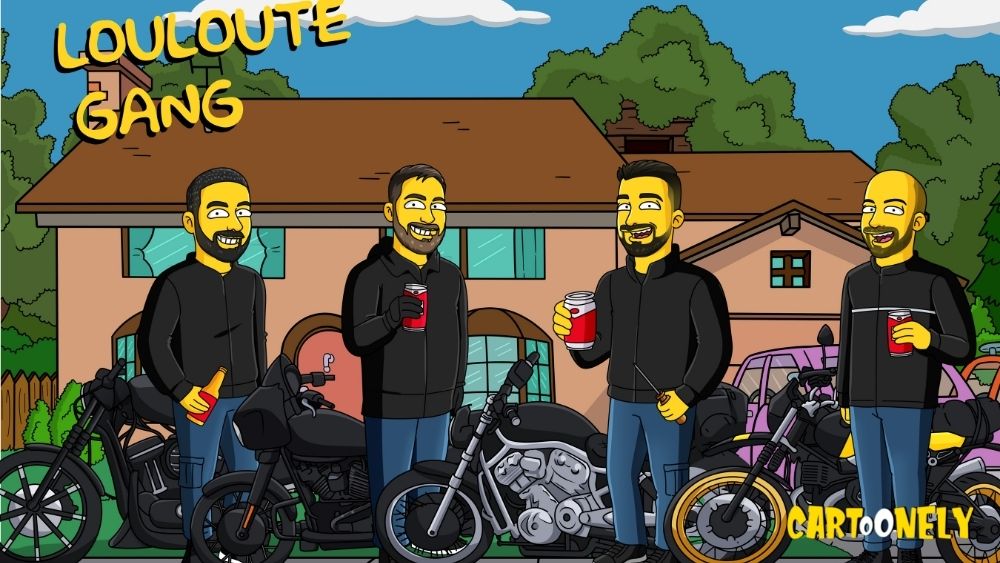 Dessin de famille dans le style Simpson