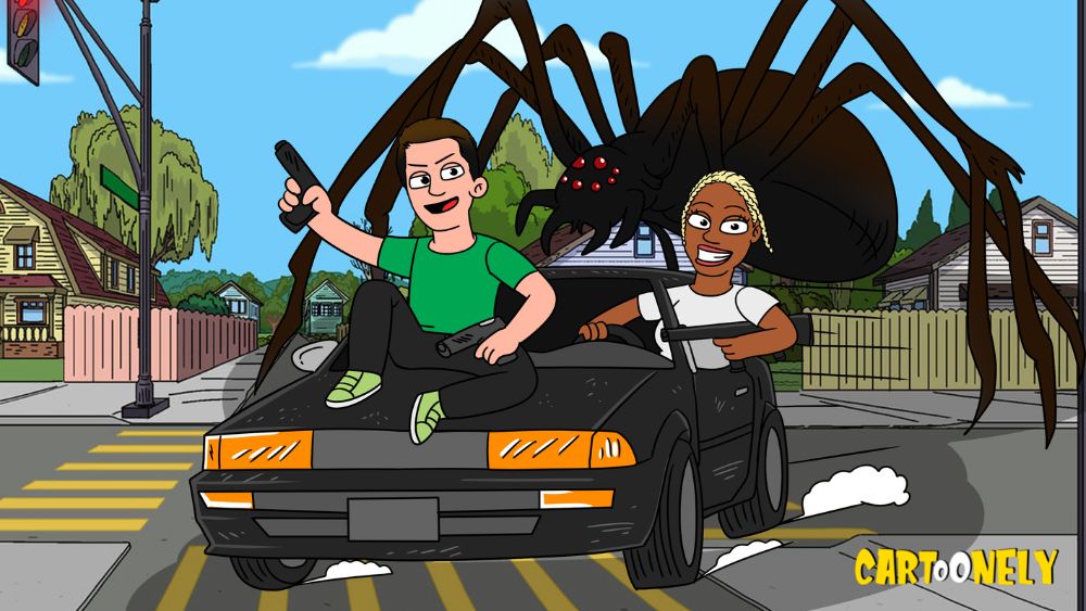 custom couple portrait family guy style