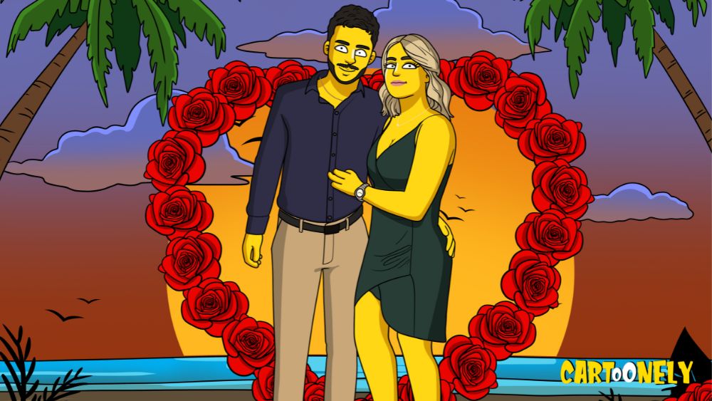 custom couple portrait simpson style
