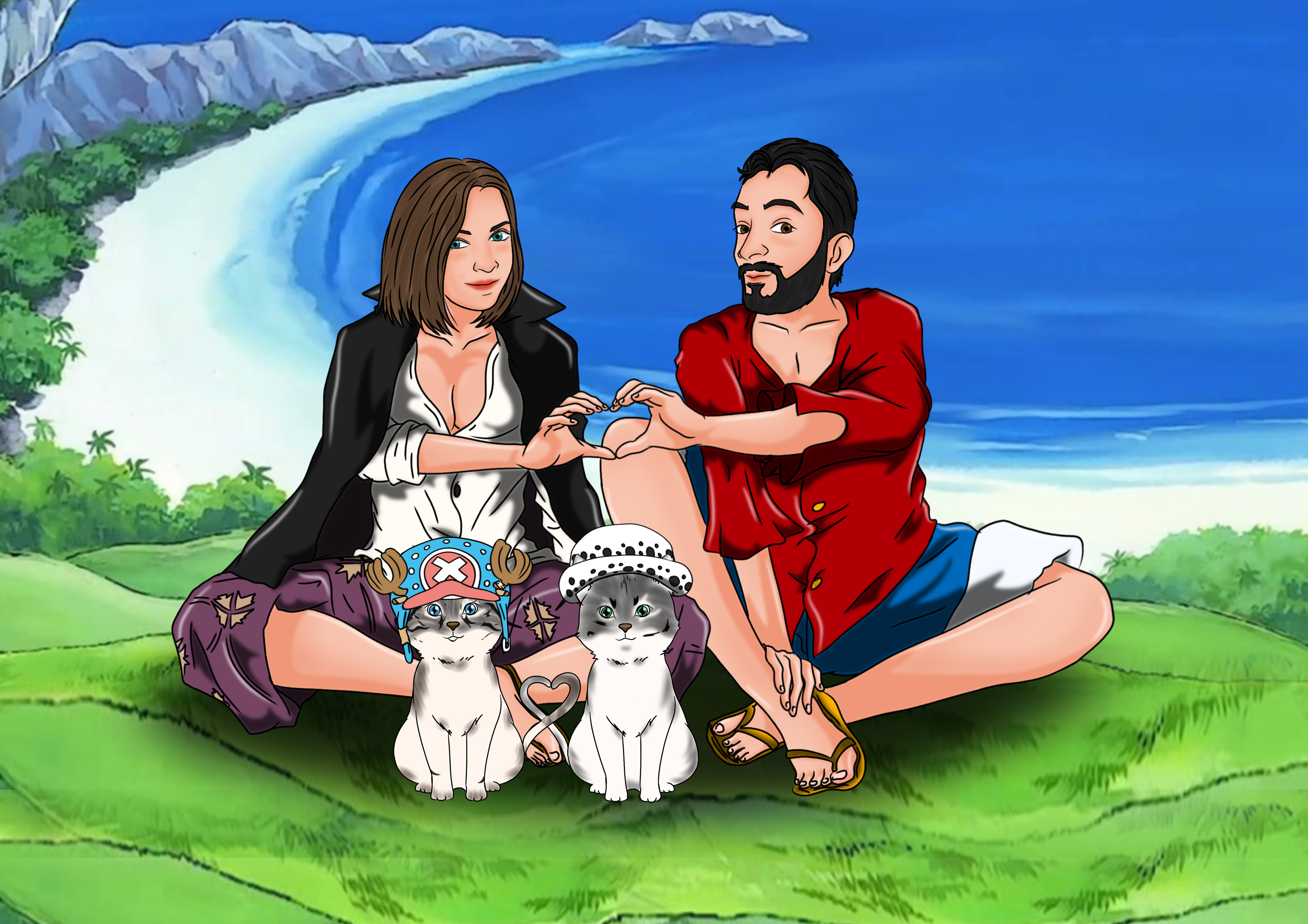 Illustration de couple personnalisée
