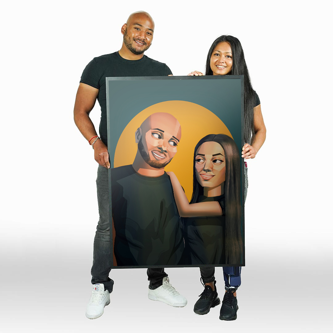 Colored Portrait Cubic Style