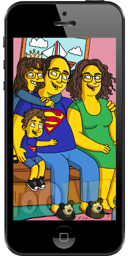 Family illustration real estate agent